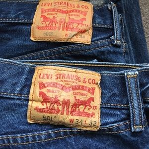505 Levi’s 34x34 and 34x32